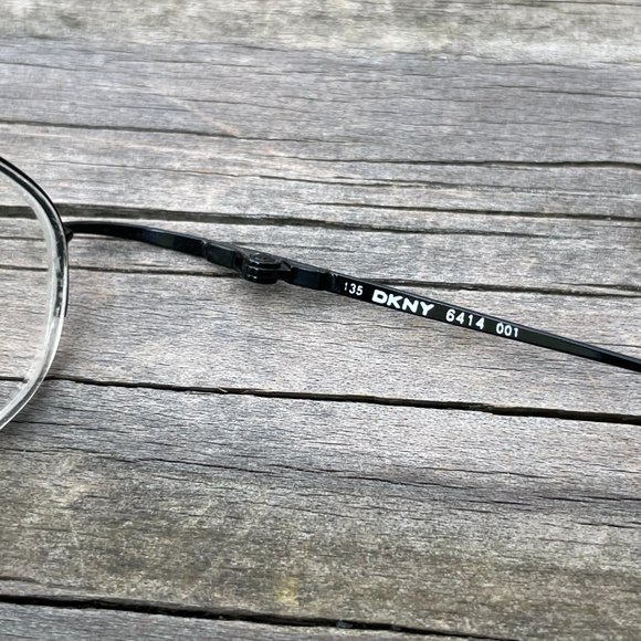 DKNY Glasses Frame Made in Italy Black Metal Glass - Picture 8 of 11